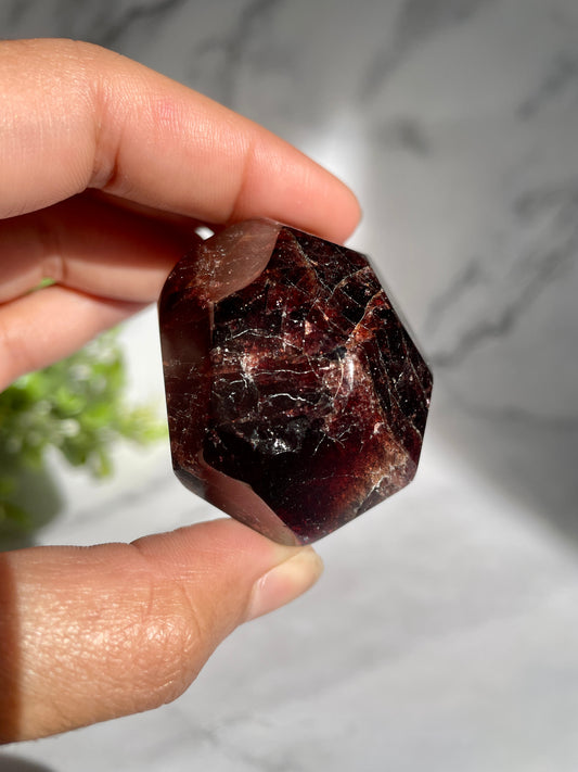 High Quality Garnet Faceted Polished Cut - A