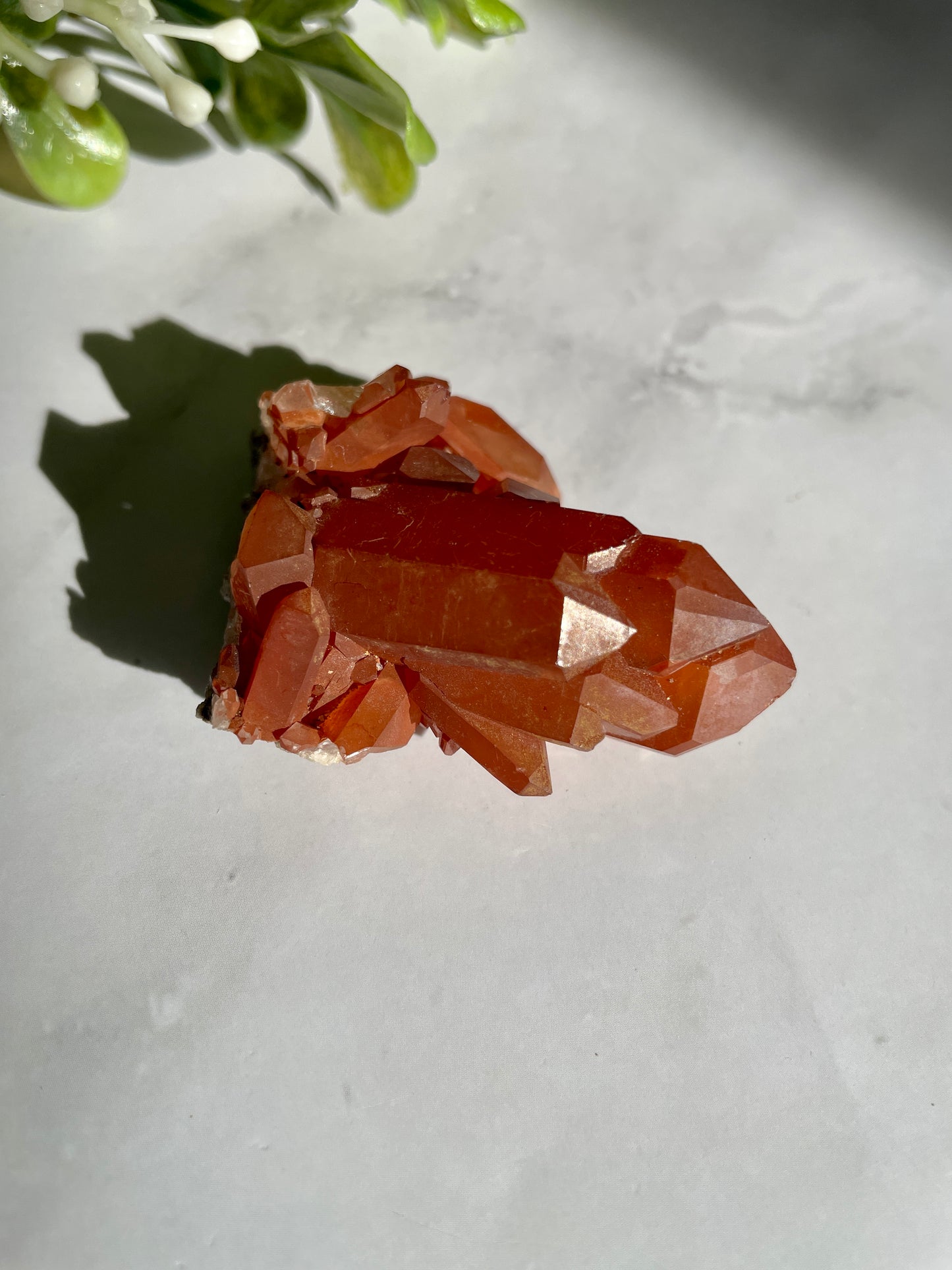 Small Tangerine Quartz Cluster