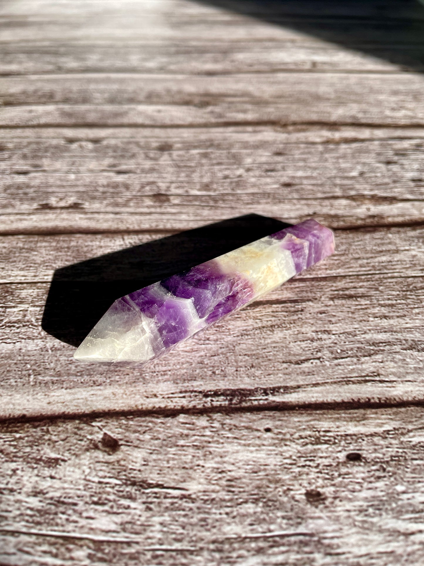 Chevron Amethyst Double Terminated Point