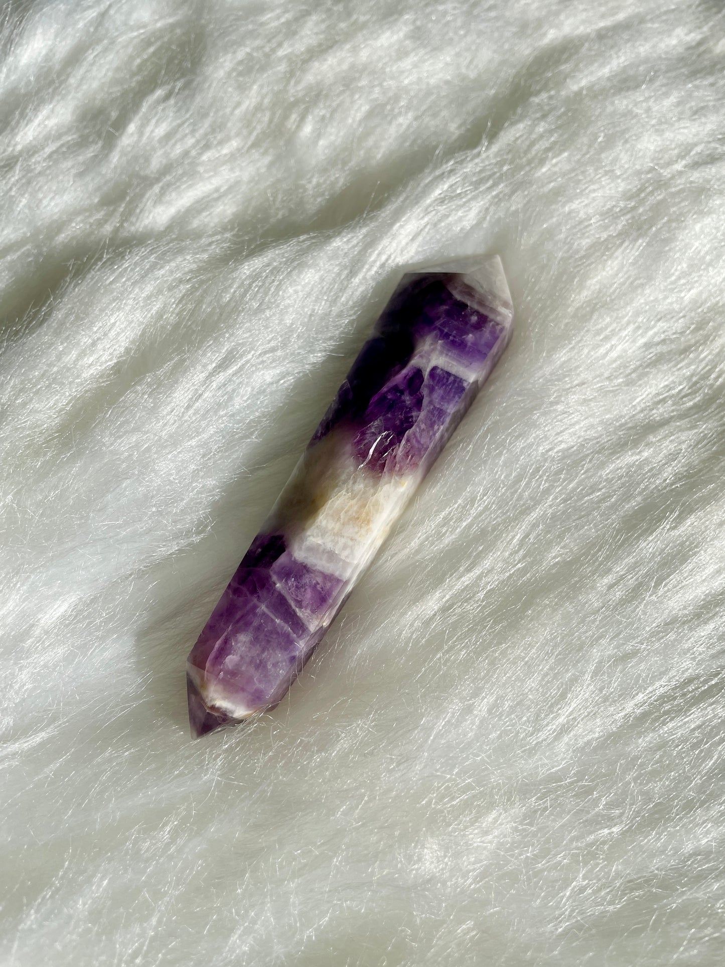 Chevron Amethyst Double Terminated Point