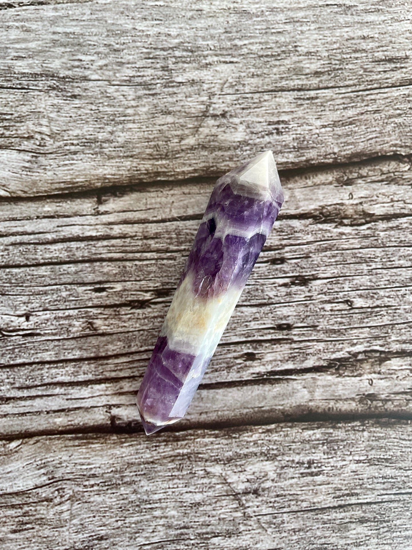 Chevron Amethyst Double Terminated Point