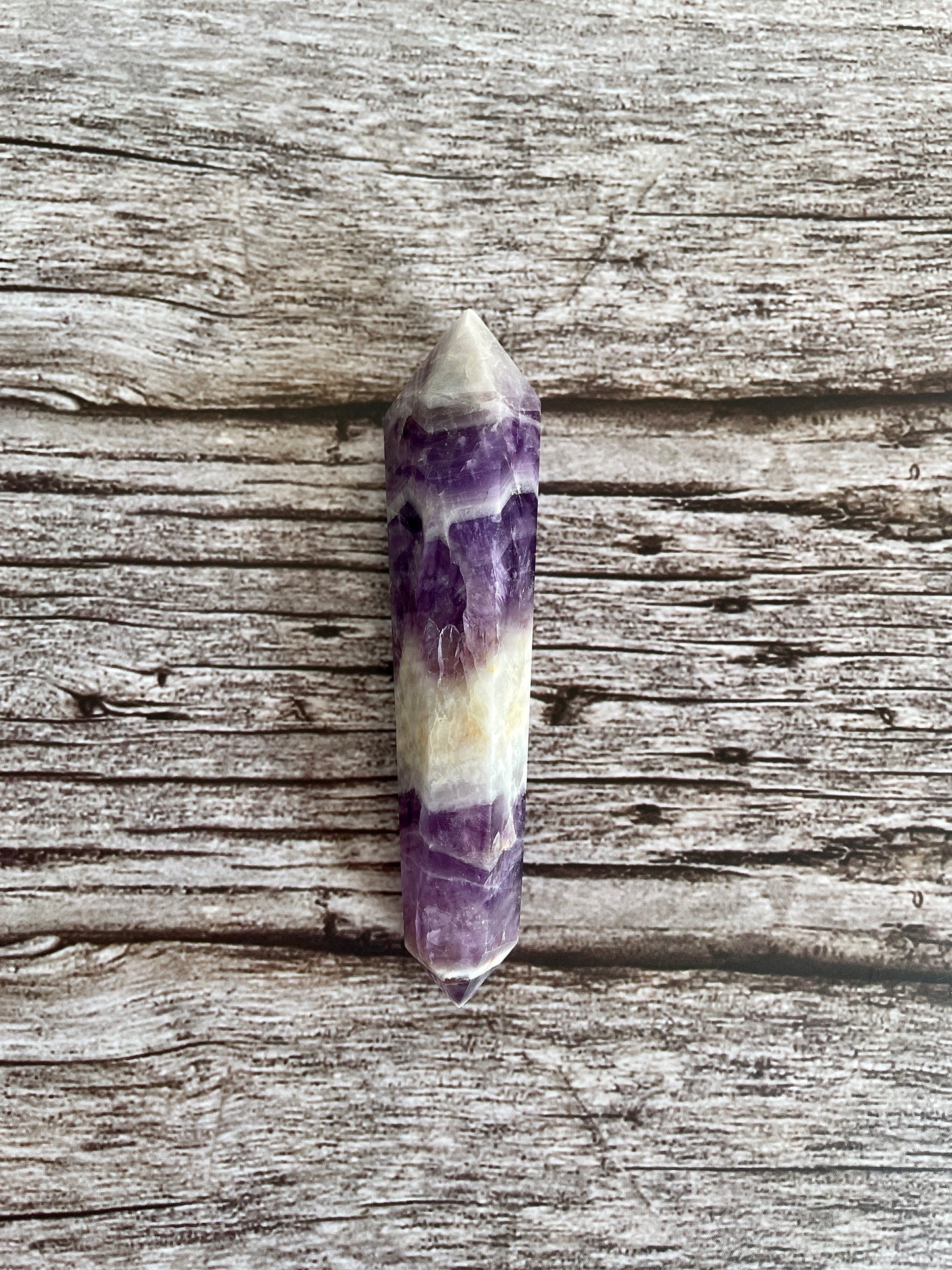 Chevron Amethyst Double Terminated Point